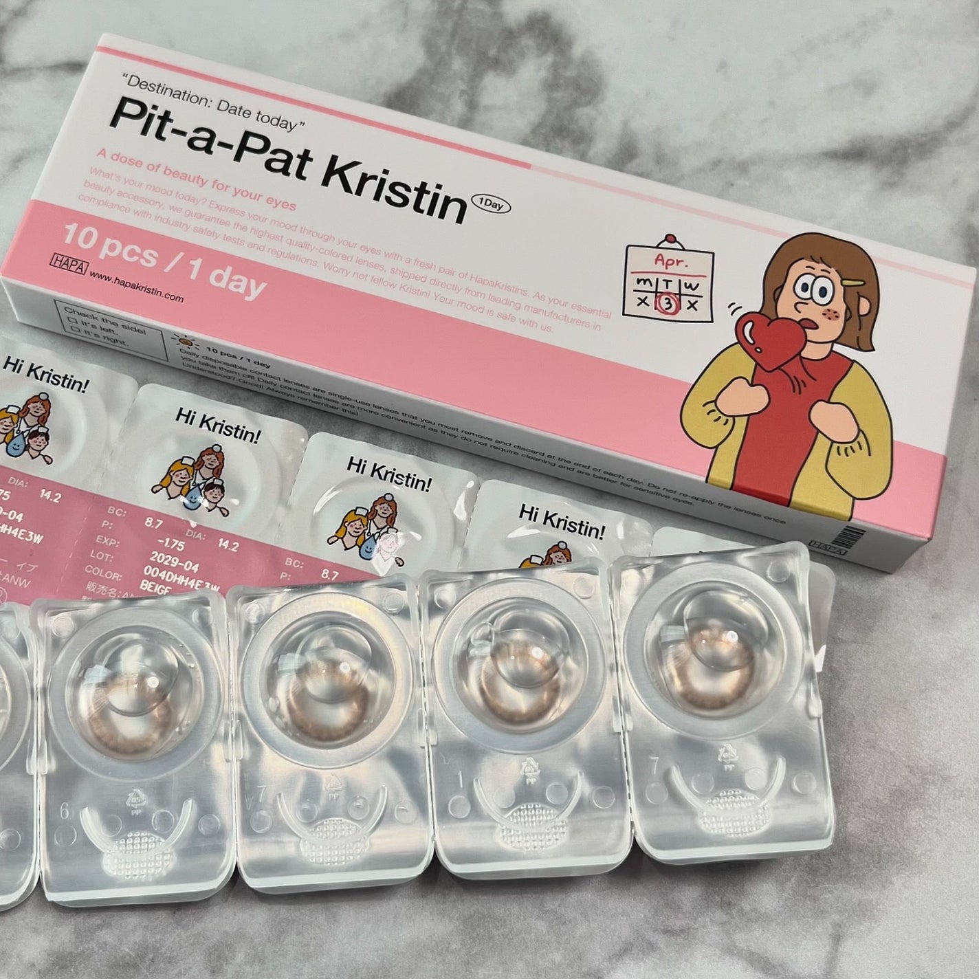 Pit-a-Pat Kristin 1day/Hapa kristin/ワンデー(1DAY)カラコンを使ったクチコミ(2枚目)