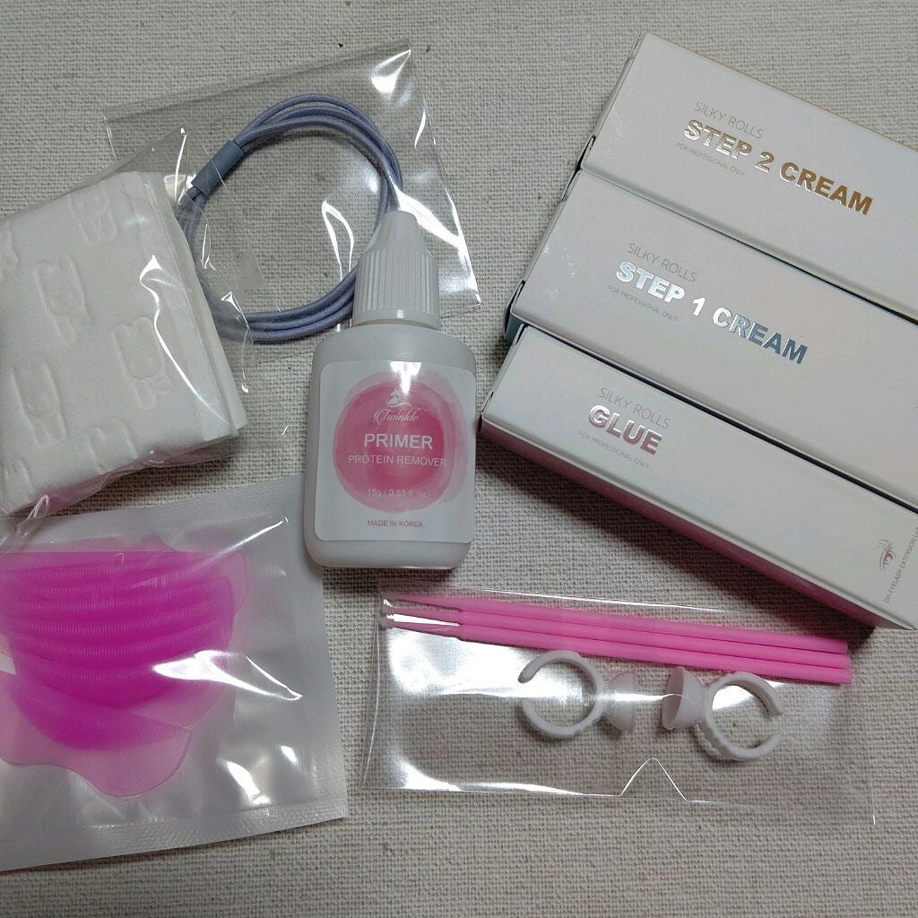 EYE2IN 低刺激 セルフプロ用 まつげパーマ 3種 セット/Qoo10/その他キットセットを使ったクチコミ(1枚目)