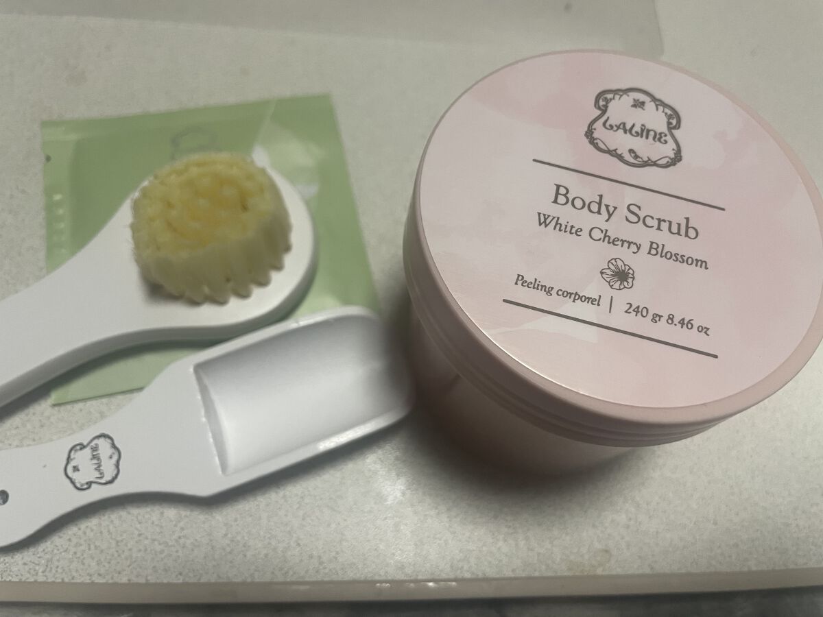 ボディスクラブ チェリーブロッサム/Laline/ボディスクラブを使ったクチコミ（3枚目）