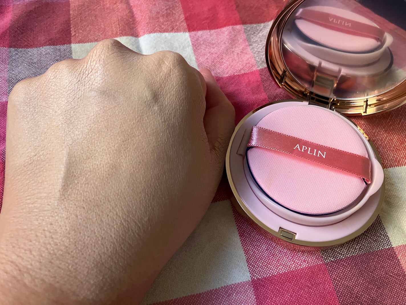 ピンクティーツリーカバーアップグロウクッション/APLIN/クッションファンデーションを使ったクチコミ(5枚目)