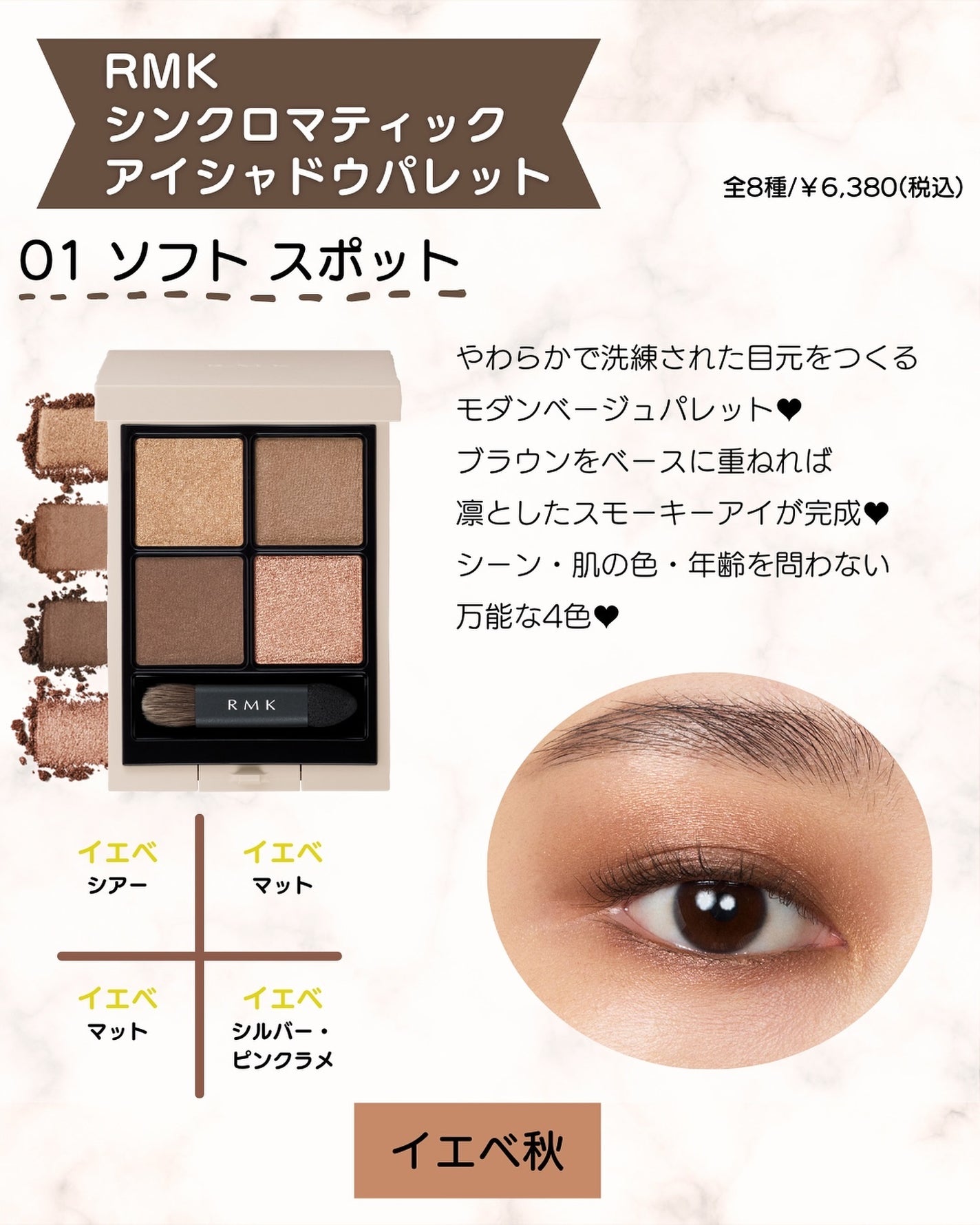 RMK シンクロマティック アイシャドウパレット/RMK/アイシャドウパレットを使ったクチコミ(2枚目)