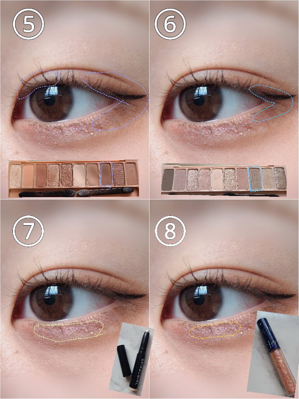 SPIRAL GIRL マルチライナー/DAISO/スティックアイシャドウを使ったクチコミ（3枚目）