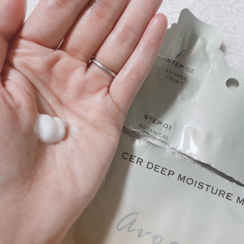 ディープモイスチャー マスク　(ケアクリーム付き)/cerXcer/シートマスク・パックを使ったクチコミ（3枚目）