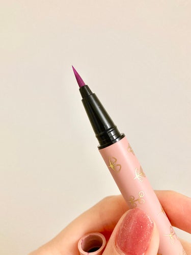 HOJO SILKY PAINTING EYELINERのクチコミ「安くて書き心地もいい！👍
パープルアイライナー💜

♡HOJO
　SILKY PAINTING.....」（3枚目）