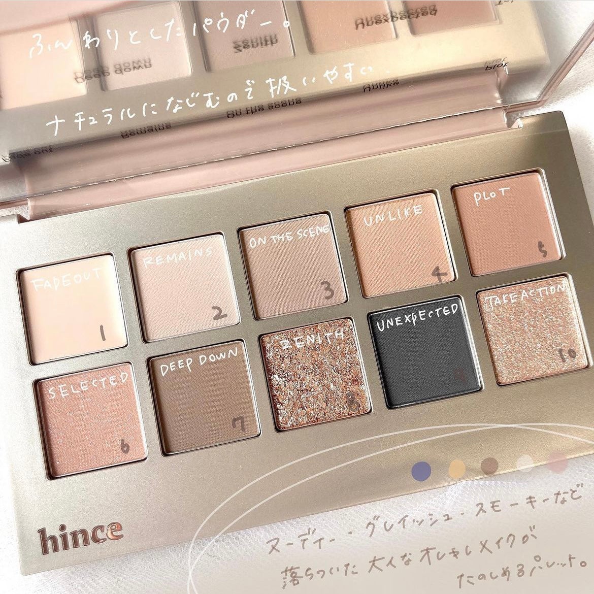 ニューデップスアイシャドウパレット/hince/アイシャドウパレットを使ったクチコミ(2枚目)