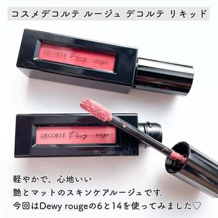 ルージュ デコルテ リキッド/DECORTÉ/口紅を使ったクチコミ(2枚目)