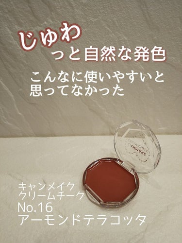 クリームチーク 16 アーモンドテラコッタ/キャンメイク/ジェル・クリームチークを使ったクチコミ（1枚目）