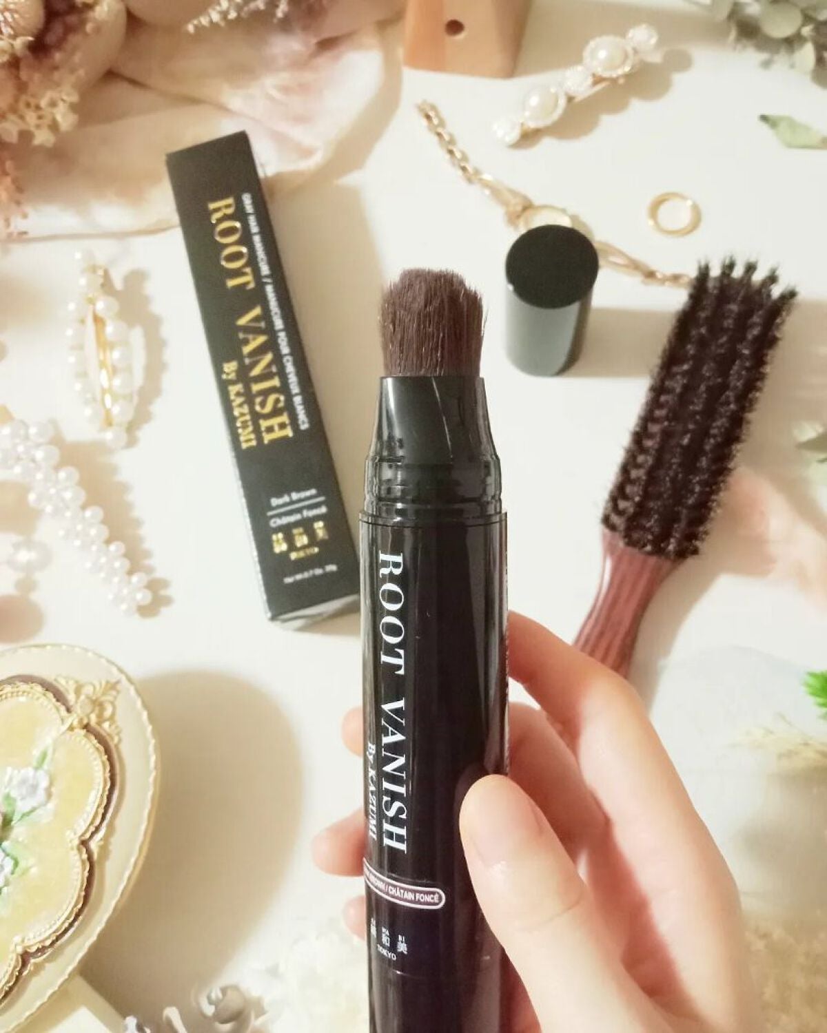 白髪隠しカラーリングブラシ/綺和美/ヘアカラーを使ったクチコミ(4枚目)