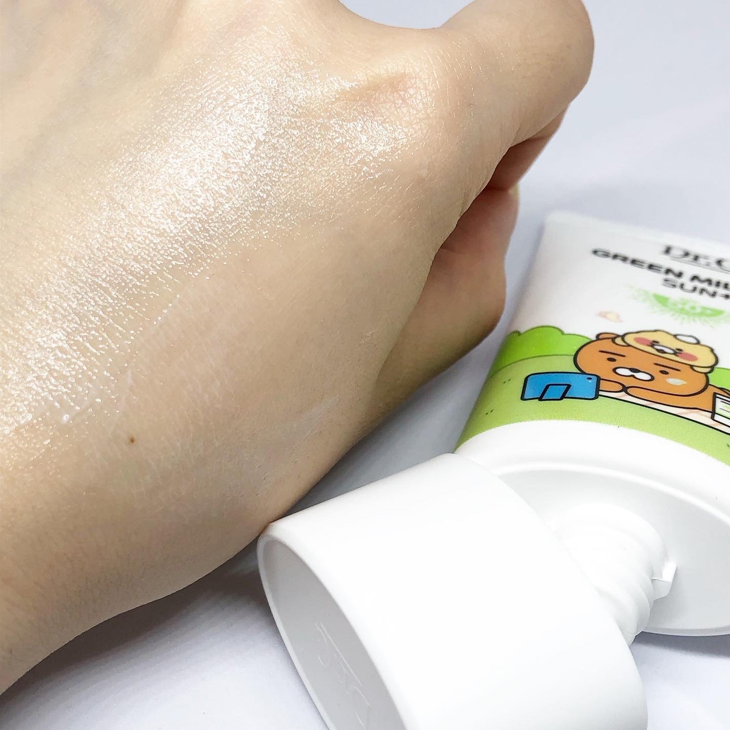 グリーンマイルドアップサンプラス/Dr.G/日焼け止めクリームを使ったクチコミ(3枚目)