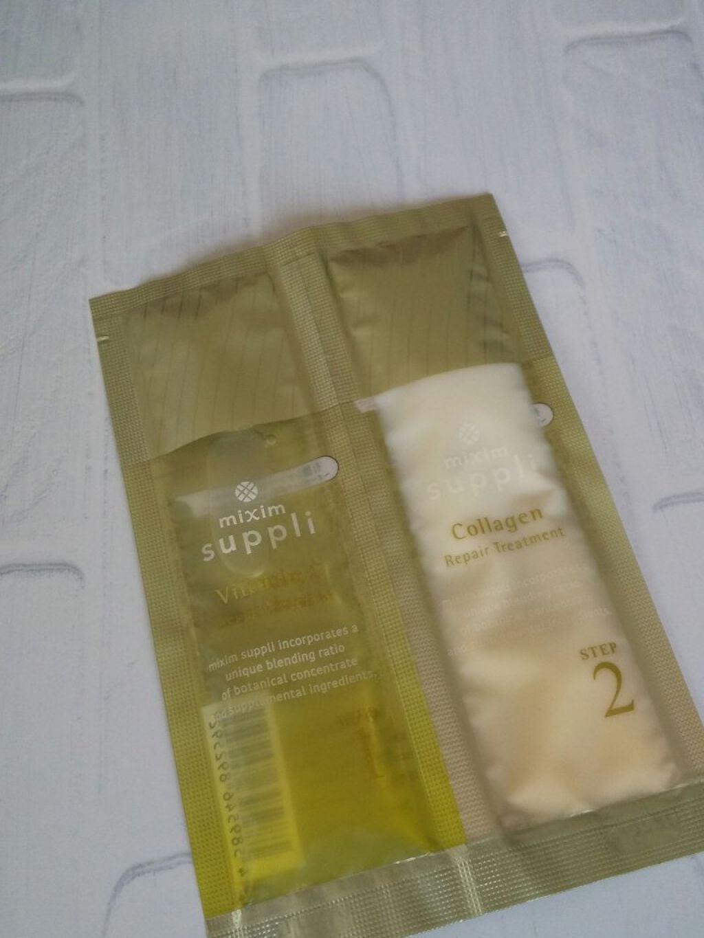 ビタミン リペアシャンプー/コラーゲン リペアヘアトリートメント/mixim suppli/市販シャンプーを使ったクチコミ(1枚目)