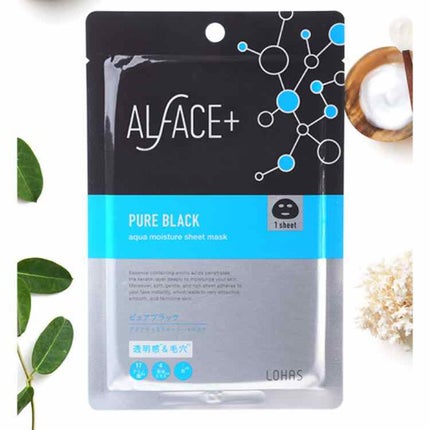 ピュアブラック アクアモイスチャー シートマスク/ALFACE+/シートマスク・パックを使ったクチコミ(1枚目)