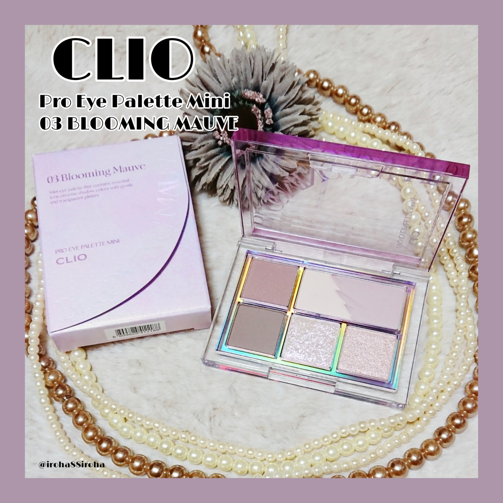 プロ アイパレット ミニ 03 BLOOMING MAUVE/CLIO/アイシャドウパレットを使ったクチコミ（1枚目）