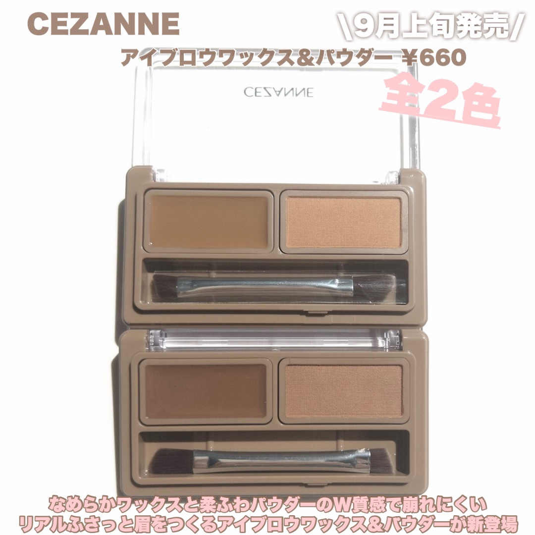 アイブロウワックス＆パウダー/CEZANNE/アイブロウを使ったクチコミ（2枚目）