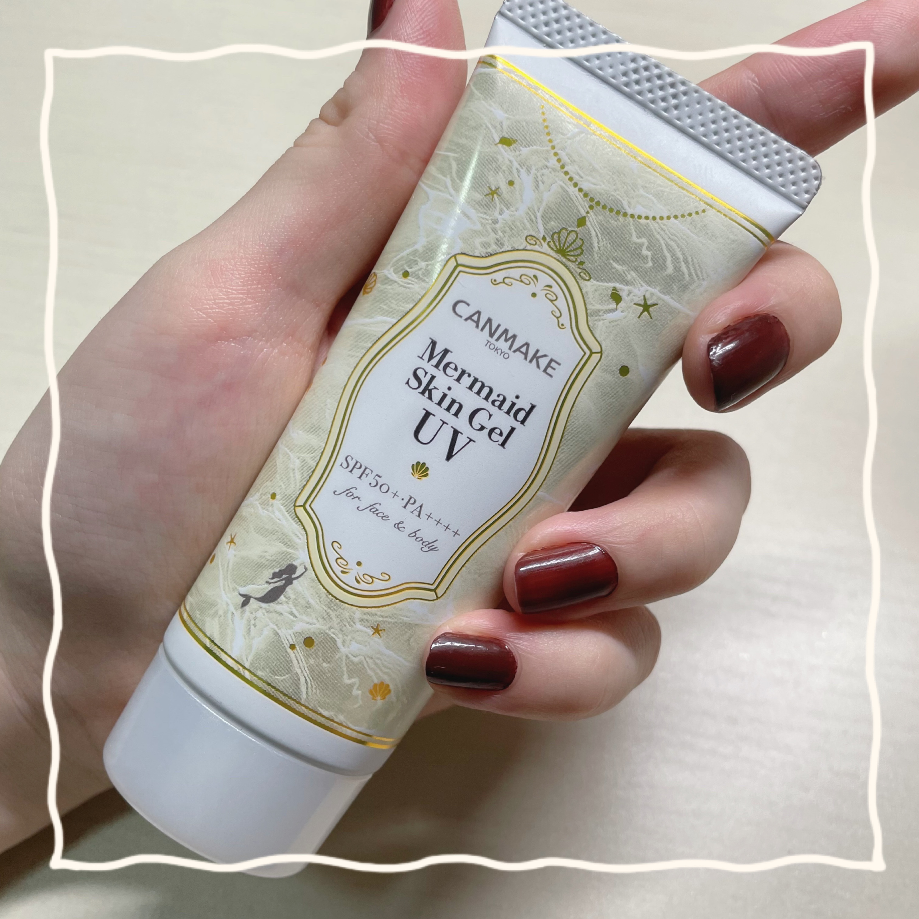 マーメイドスキンジェルUV C02 サニーイエロー/キャンメイク/日焼け止めジェルを使ったクチコミ（1枚目）