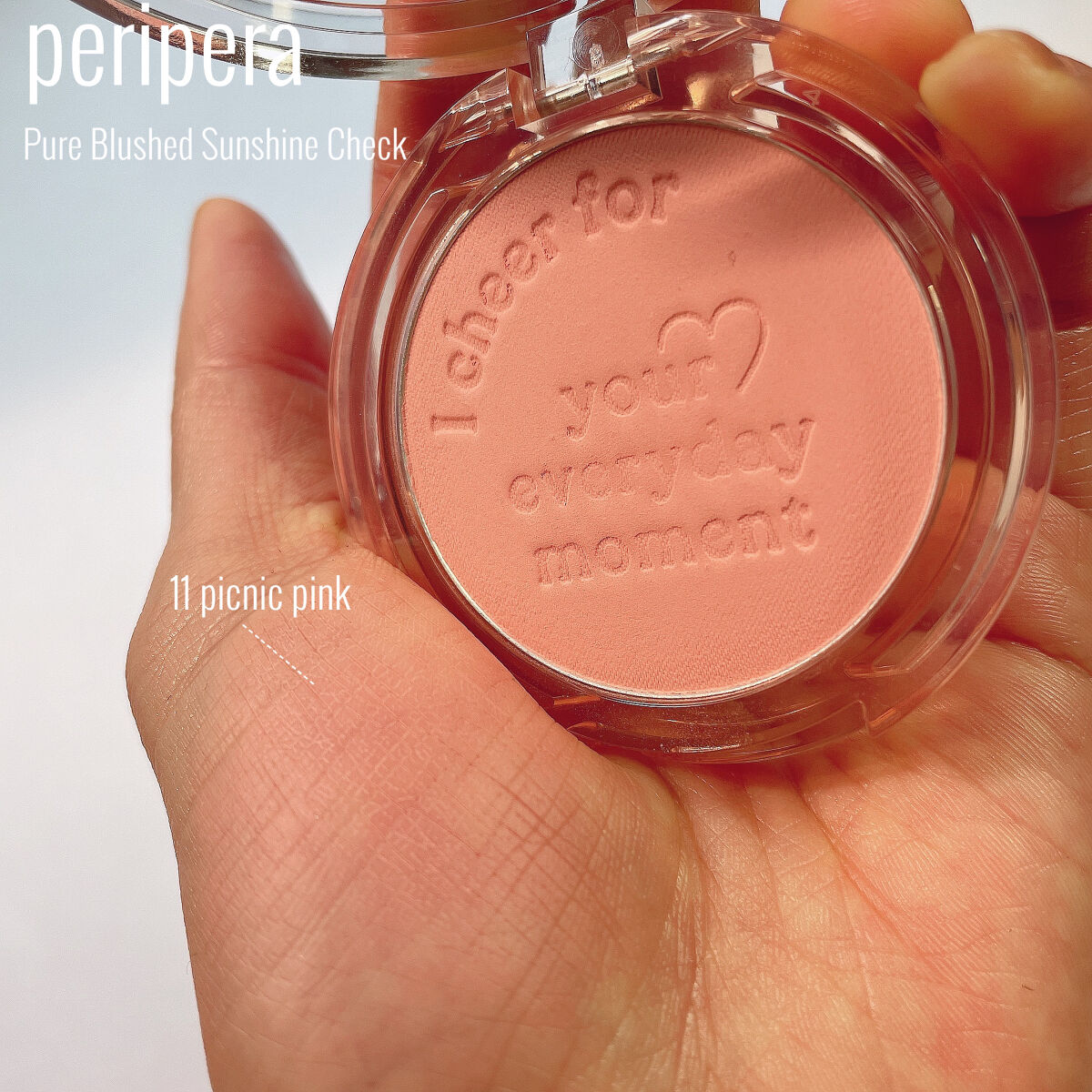 ピュア ブラッシュド サンシャイン チーク/PERIPERA/パウダーチークを使ったクチコミ（3枚目）