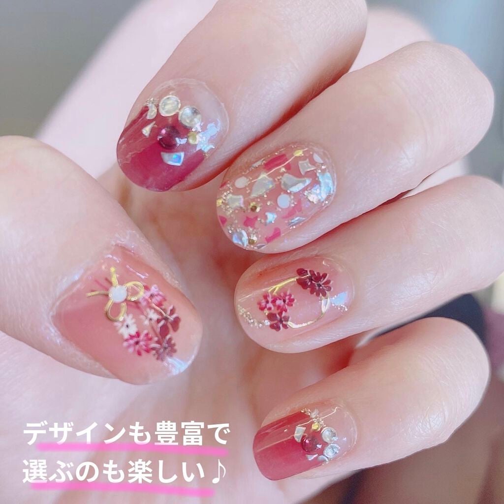 ちぇりーな on LIPS 「貼って削るだけ!!超簡単神コスパハイクオリティなネイルシール💅..」(3枚目)