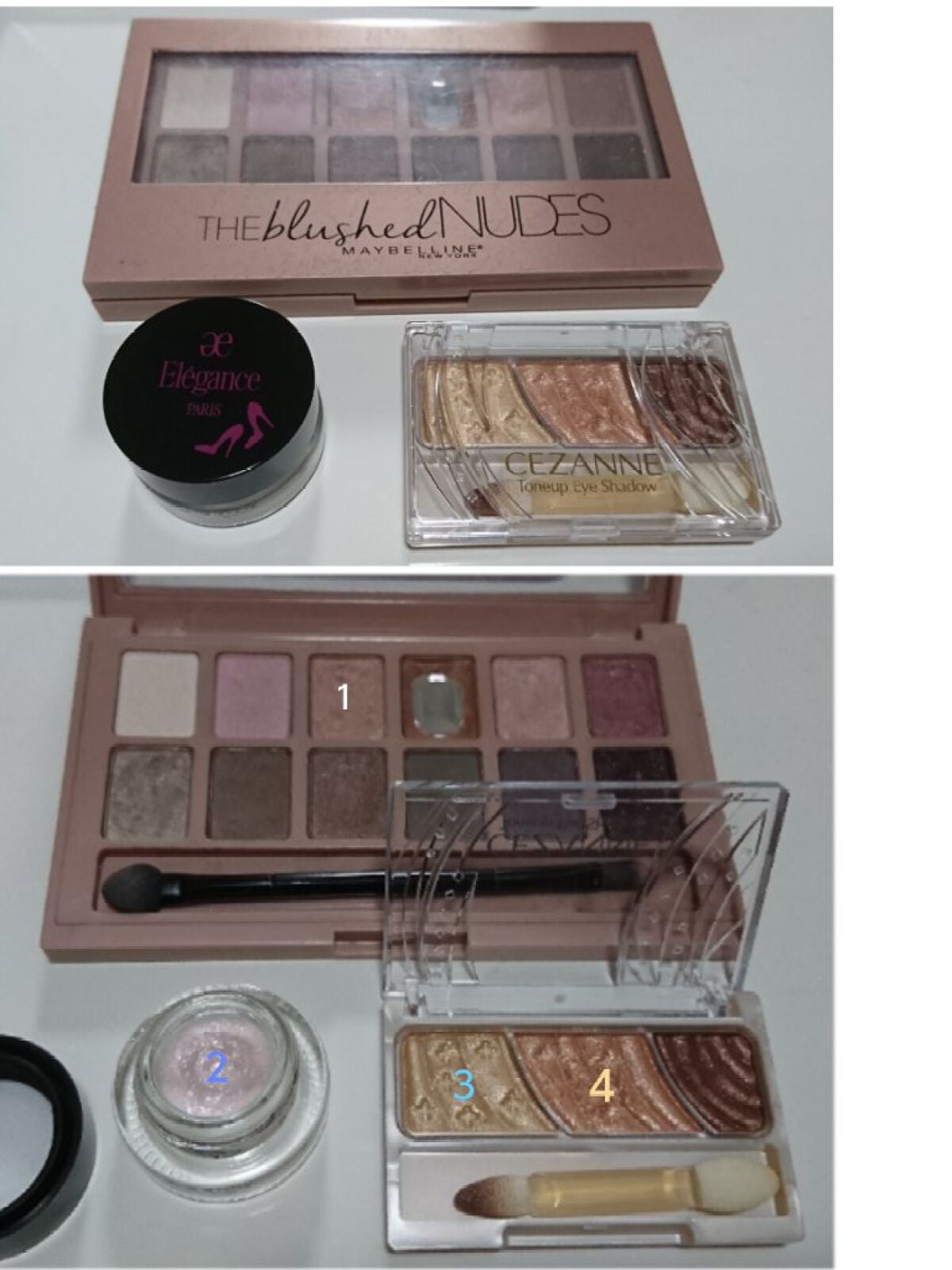 トーンアップアイシャドウ/CEZANNE/アイシャドウパレットを使ったクチコミ(1枚目)