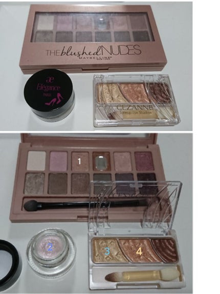 トーンアップアイシャドウ/CEZANNE/アイシャドウパレットを使ったクチコミ(1枚目)