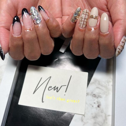 cst on LIPS 「ブラックフレンチが🖤🖤🖤ばり可愛いっ‼︎‼︎6000円✼••┈..」(3枚目)