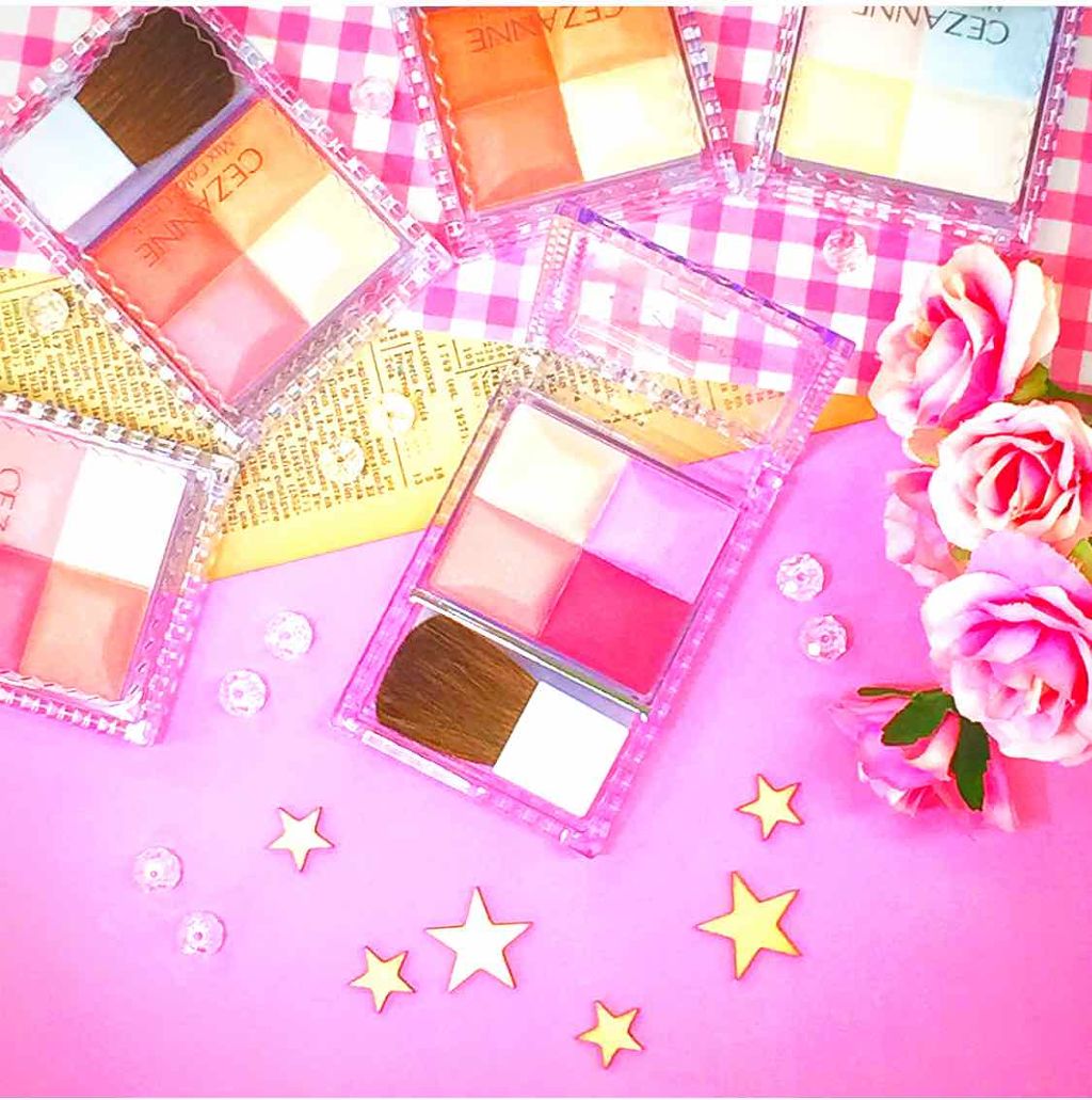 ミックスカラーチーク/CEZANNE/パウダーチークを使ったクチコミ（1枚目）