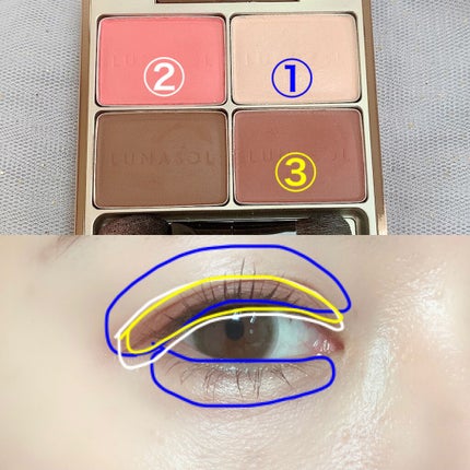 マカロングロウアイズ/LUNASOL/アイシャドウパレットを使ったクチコミ(4枚目)
