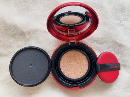 ハイパーカバーフィットクッション red/APRILSKIN/クッションファンデーションを使ったクチコミ(2枚目)