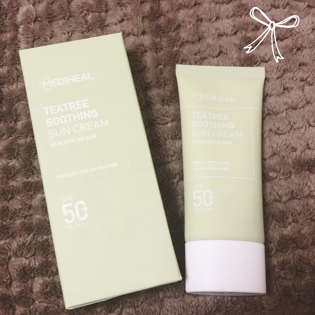 ティーツリー スージング サンクリーム/MEDIHEAL/日焼け止めクリームを使ったクチコミ（1枚目）
