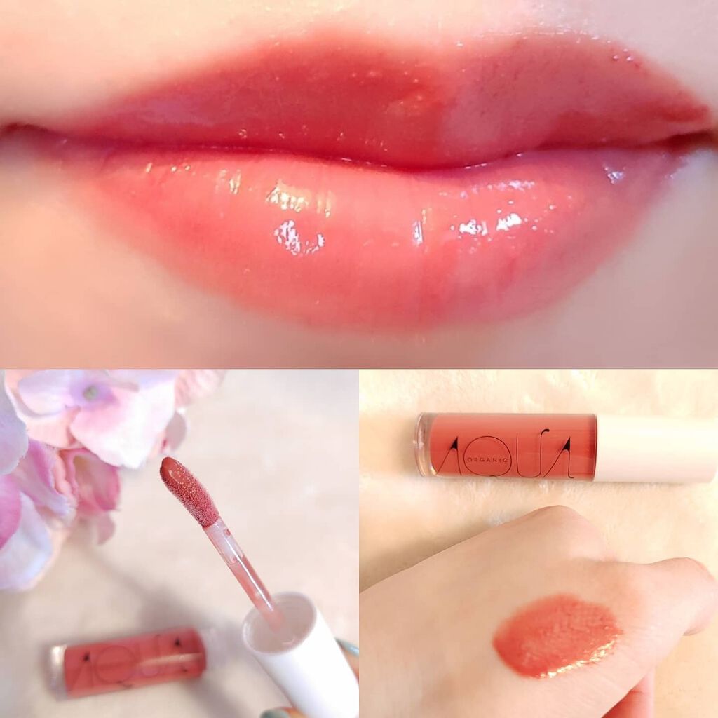 オーガニックリップアップルージュ/アクア・アクア/リップグロスを使ったクチコミ（2枚目）