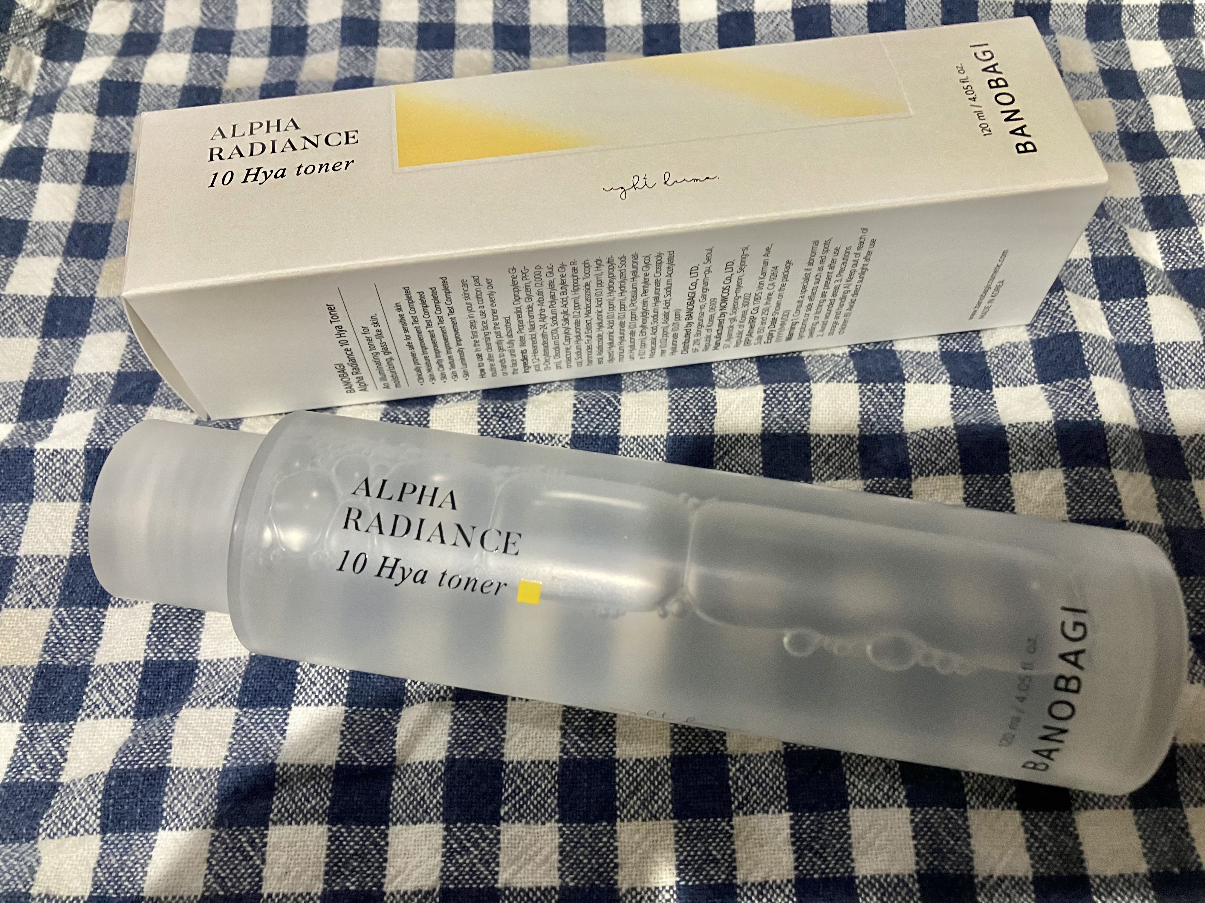 アルファラディアンス10ヒヤトナー/BANOBAGI/化粧水を使ったクチコミ（2枚目）