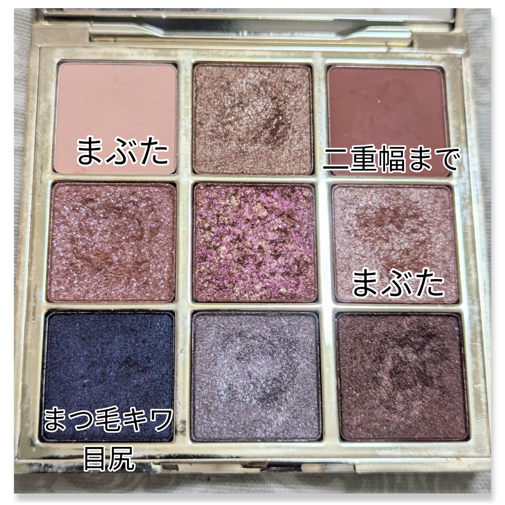 長相思シリーズ 9色アイシャドウパレット/CATKIN/アイシャドウパレットを使ったクチコミ（3枚目）
