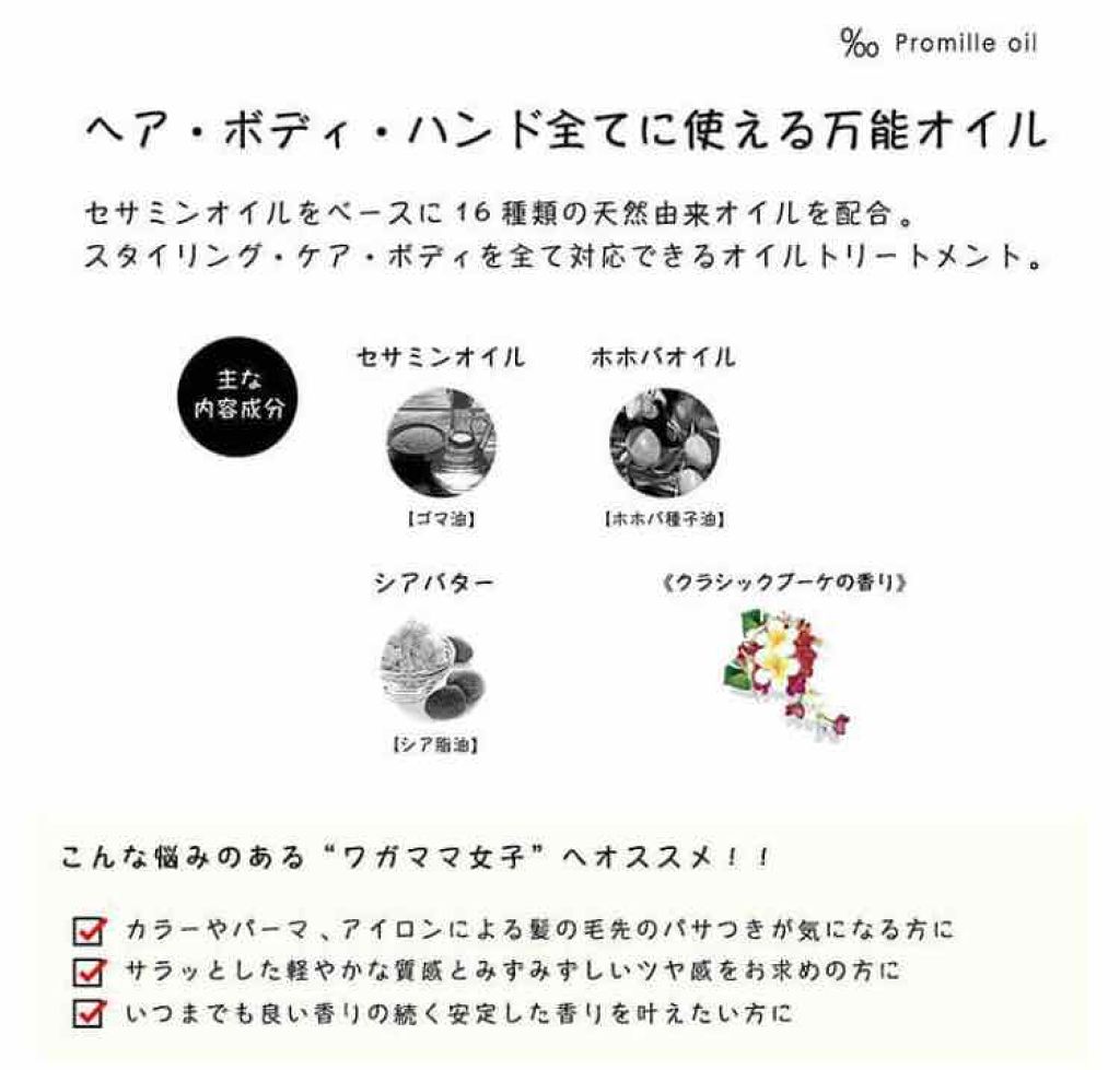 プロミルオイル/Promille/ヘアオイルを使ったクチコミ（2枚目）