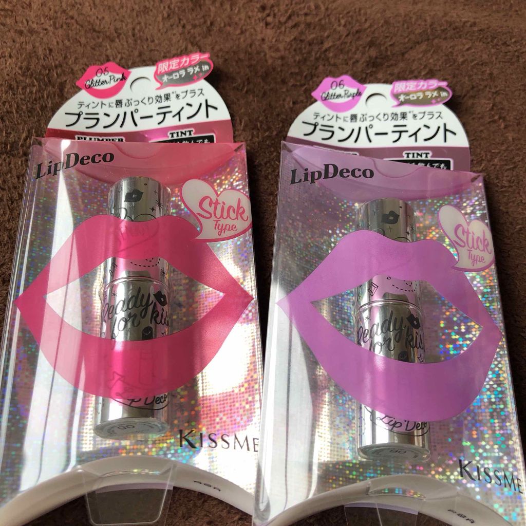 プランパーティントスティック 05 グリッターピンク/リップデコ/リップティントを使ったクチコミ（1枚目）
