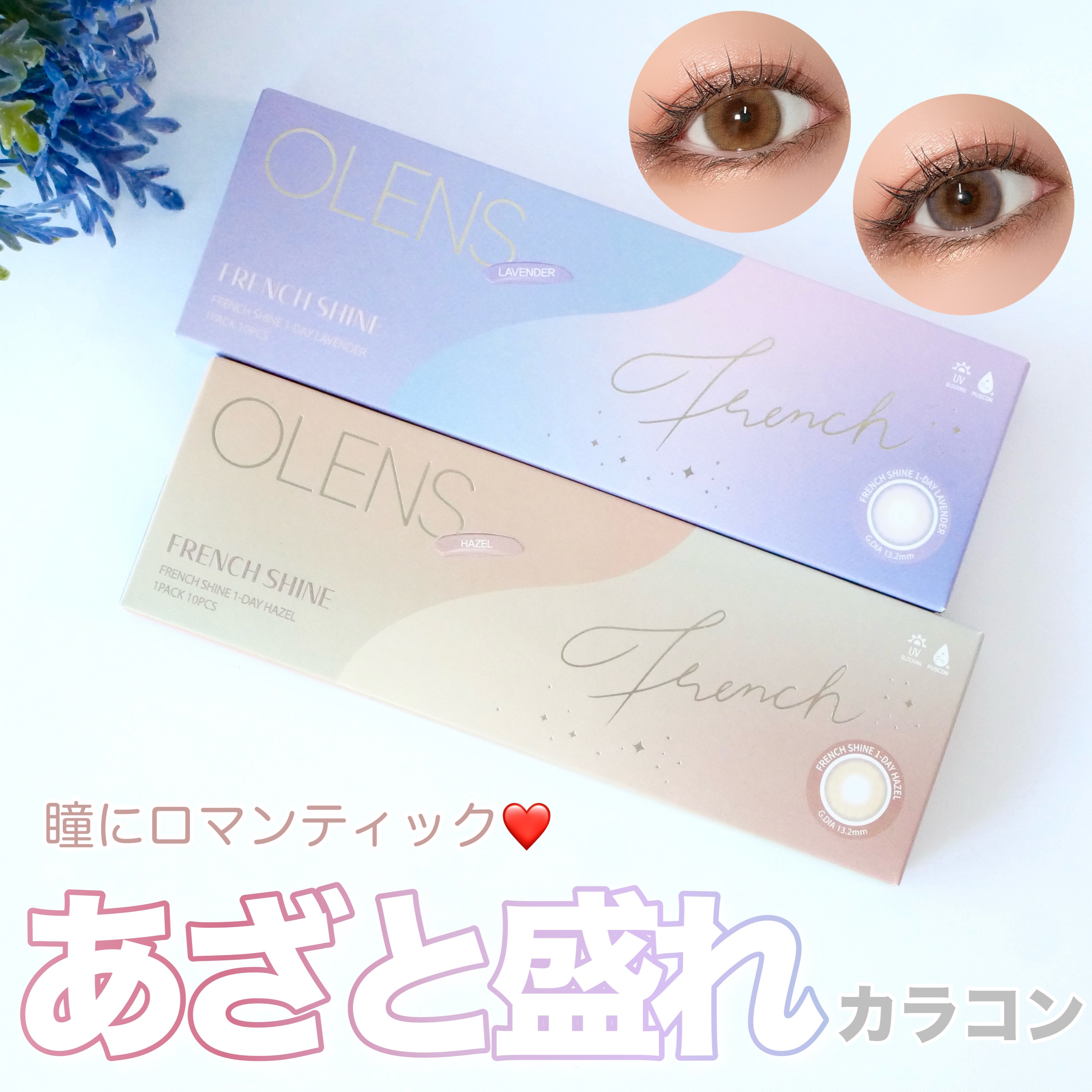 FrenchShine1day/OLENS/ワンデー（１DAY）カラコンを使ったクチコミ（1枚目）