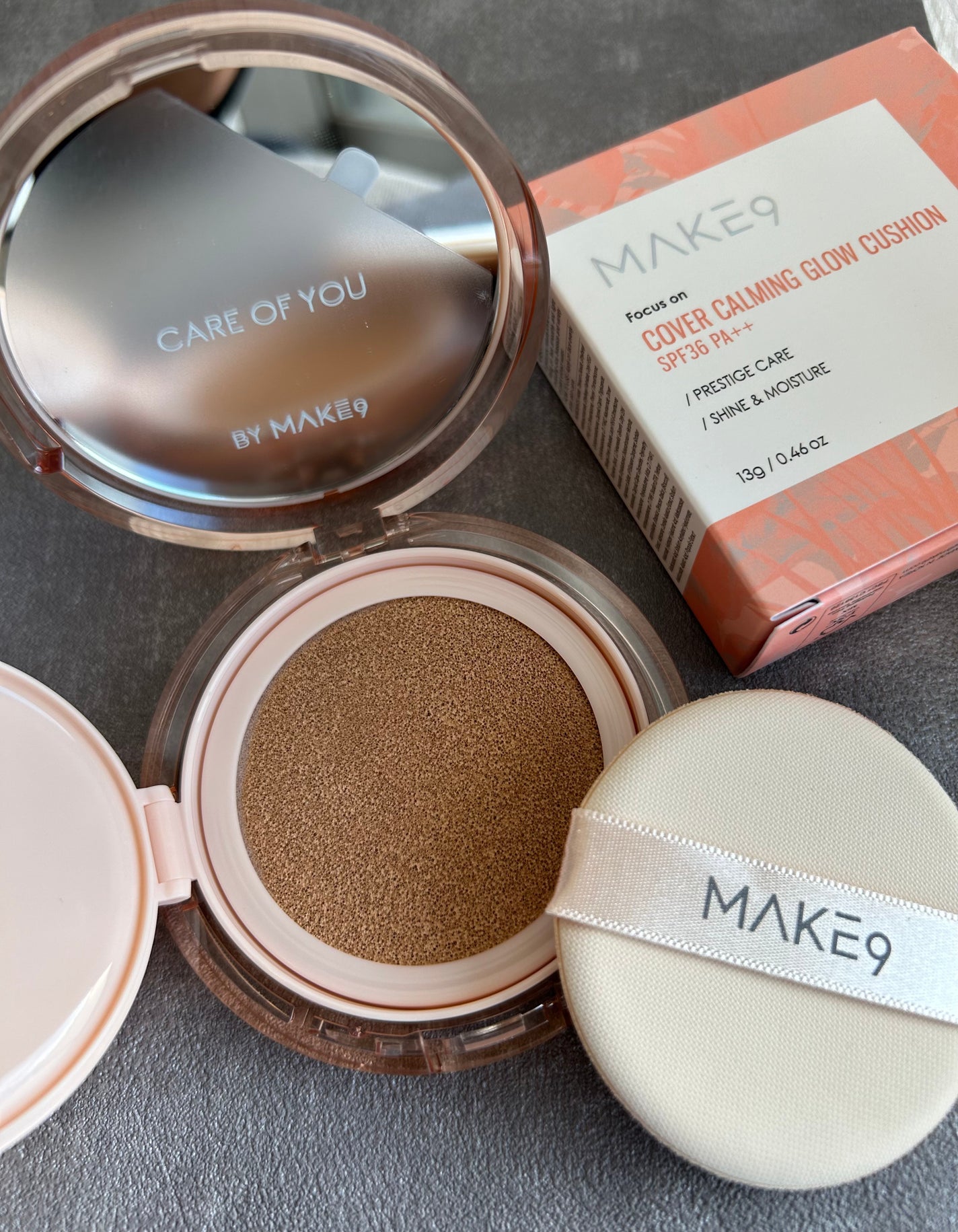 ヌードカーミンググロークッション/MAKE9/クッションファンデーションを使ったクチコミ(6枚目)