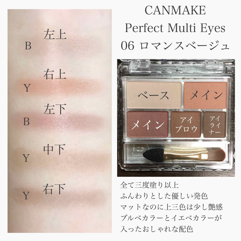 パーフェクトマルチアイズ/キャンメイク/アイシャドウパレットを使ったクチコミ(2枚目)