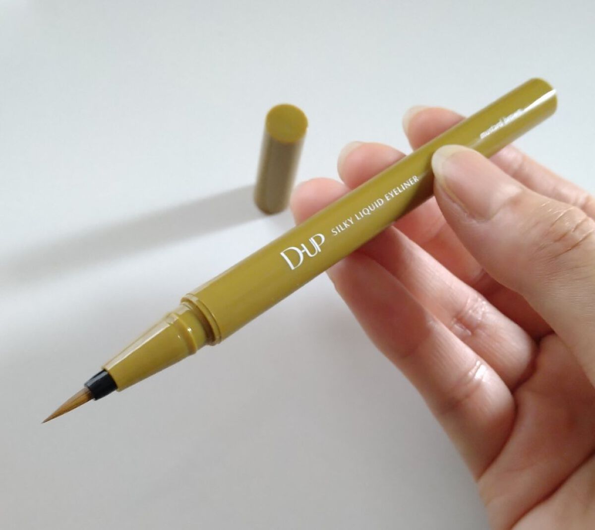 シルキーリキッドアイライナーWP マスタードブラウン/D-UP/リキッドアイライナーを使ったクチコミ（2枚目）