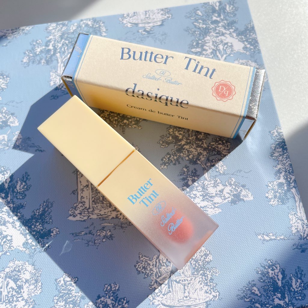 クリームドゥバターティント 02 ソルテッドバター/dasique/リップティントを使ったクチコミ（2枚目）