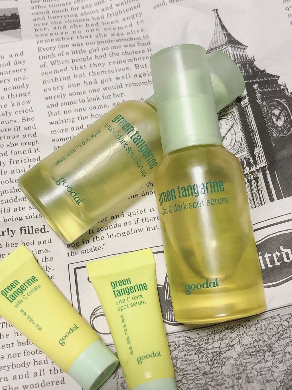 グリーンタンジェリン ビタC ダークスポットケアセラム/goodal/美容液を使ったクチコミ(4枚目)
