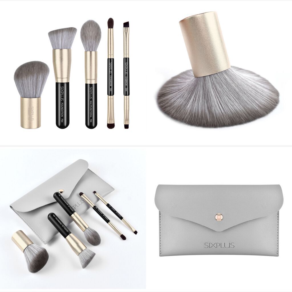 SIXPLUS 携帯用 メイクブラシ5本セット Playシリーズ/SIXPLUS/メイクブラシを使ったクチコミ(7枚目)