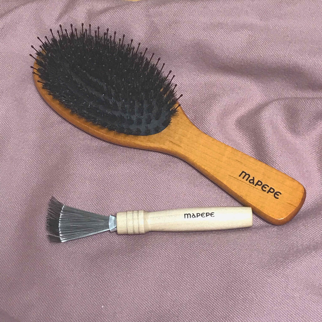 つやつや天然毛のミックスブラシ/マペペ/ヘアブラシを使ったクチコミ（1枚目）