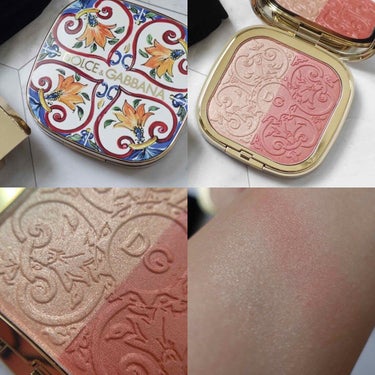 ソーラーグロウ イルミネーティングパウダー デュオ Peach Blossom/DOLCE&GABBANA BEAUTY/ハイライトを使ったクチコミ（1枚目）