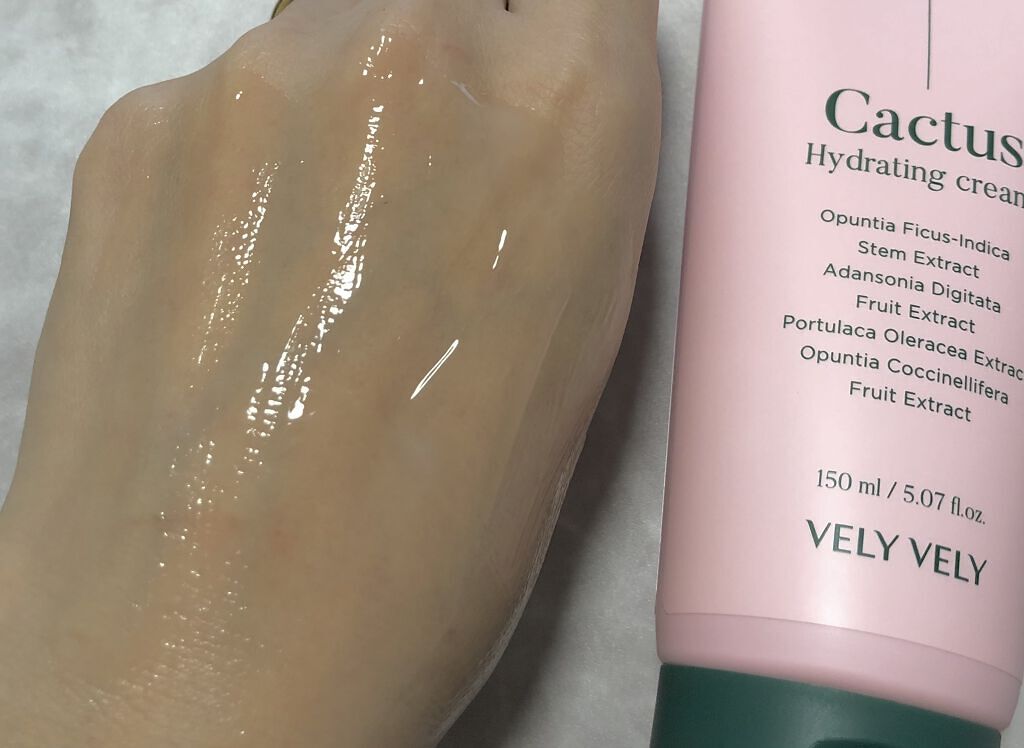  サボテンハイドレーティングクリーム/VELY VELY/フェイスクリームを使ったクチコミ（3枚目）