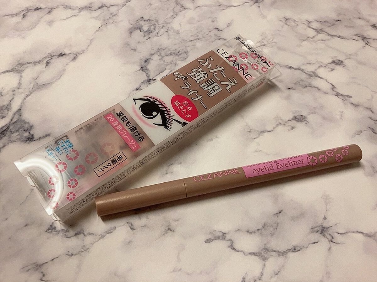 描くふたえアイライナー/CEZANNE/リキッドアイライナーを使ったクチコミ(1枚目)
