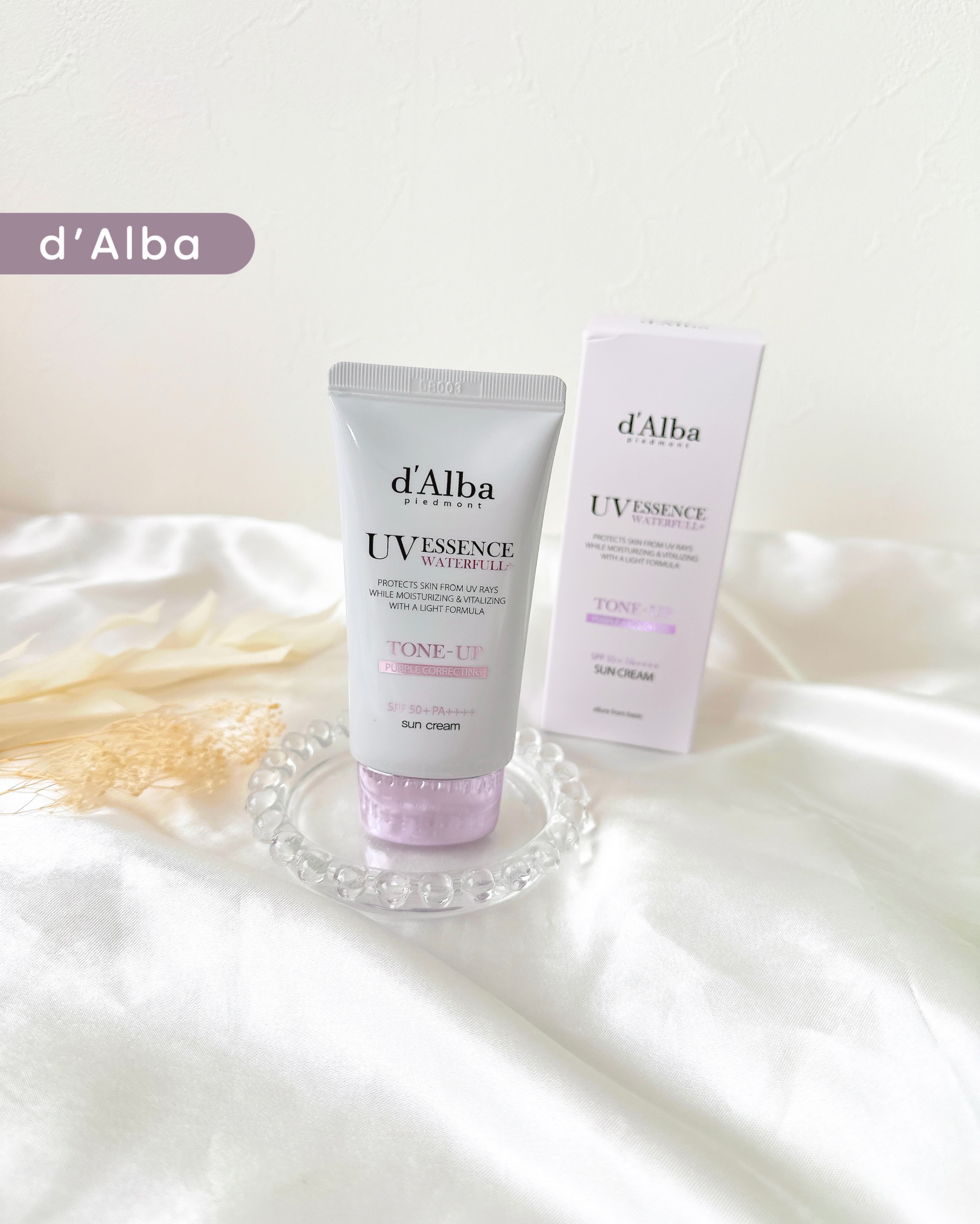 ダルバ ウォータフル トーンアップ サンクリーム(パープル)/ダルバ/日焼け止めクリームを使ったクチコミ（1枚目）