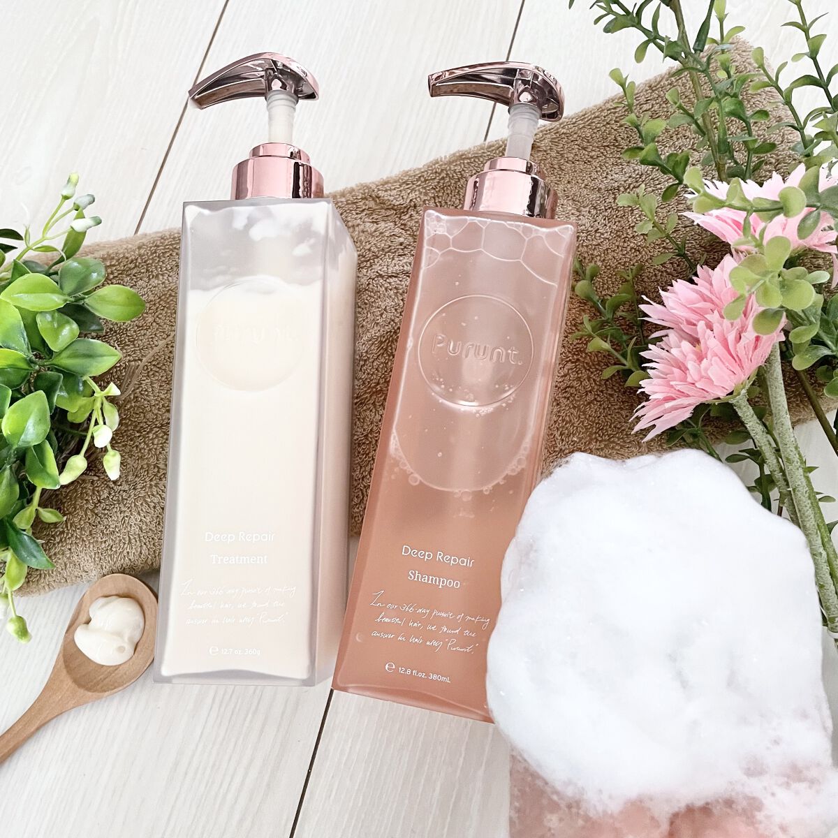 プルント ディープリペア美容液シャンプー／トリートメント/Purunt./市販シャンプーを使ったクチコミ（3枚目）