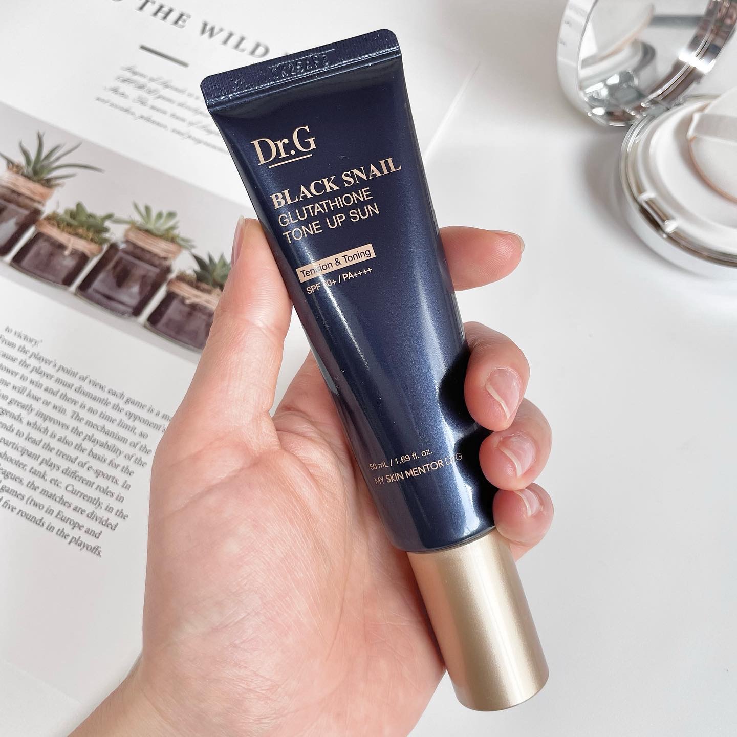 ブラックスネイルグルタチオントーンアップサン/Dr.G/日焼け止めクリームを使ったクチコミ（2枚目）