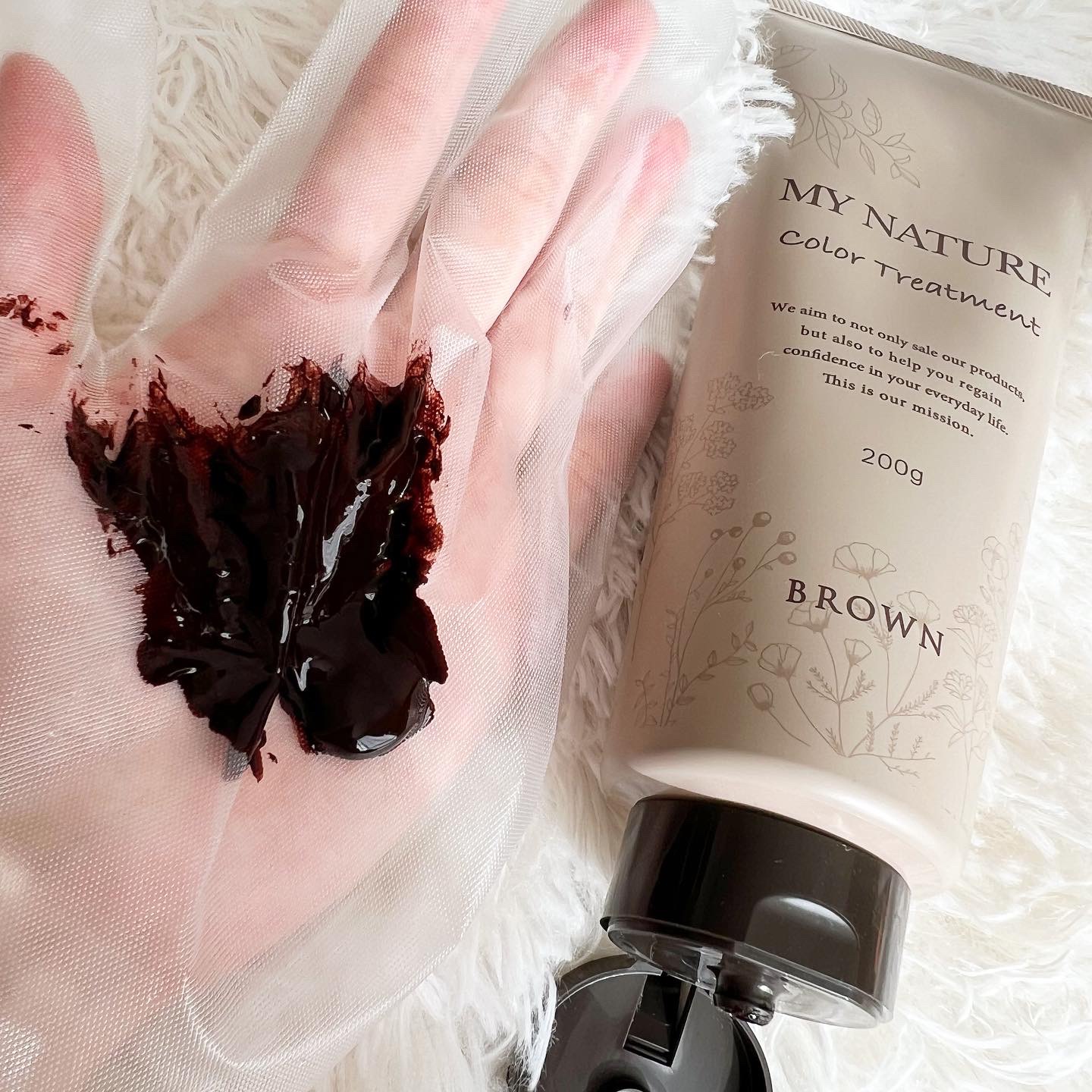 オールインワン カラートリートメント ブラウン/マイナチュレ/ヘアカラーを使ったクチコミ（3枚目）