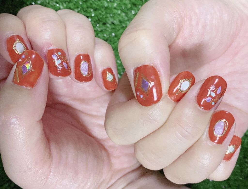 ネイルシール/セリア/ネイルシールを使ったクチコミ（1枚目）