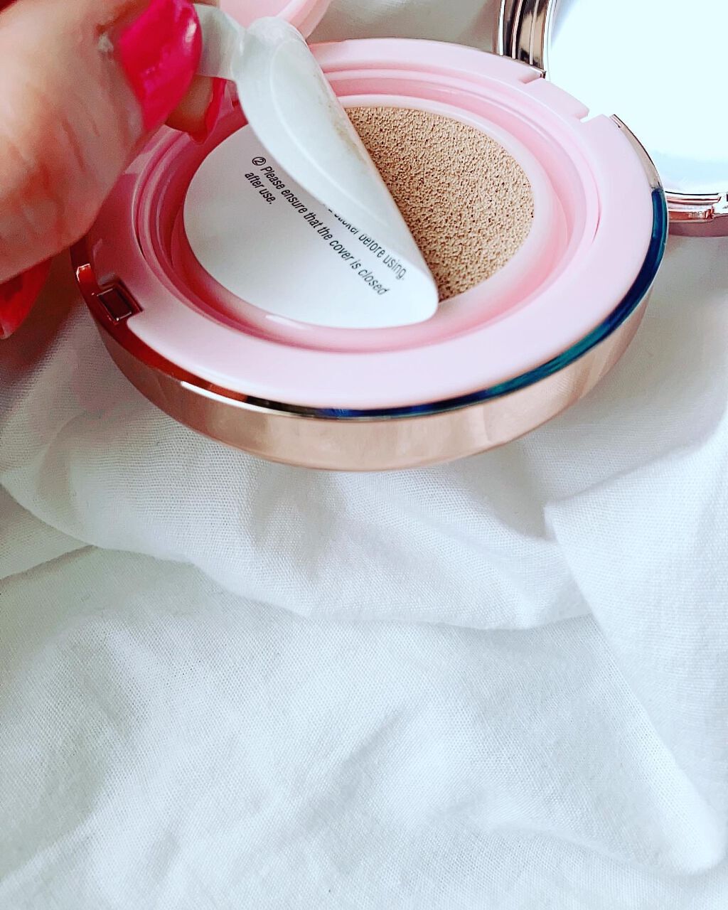 ピンクティーツリーカバークッション/APLIN/クッションファンデーションを使ったクチコミ(5枚目)