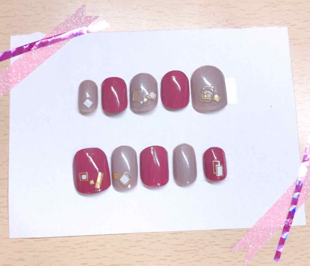 ネイルシール/DAISO/ネイルシールを使ったクチコミ（2枚目）